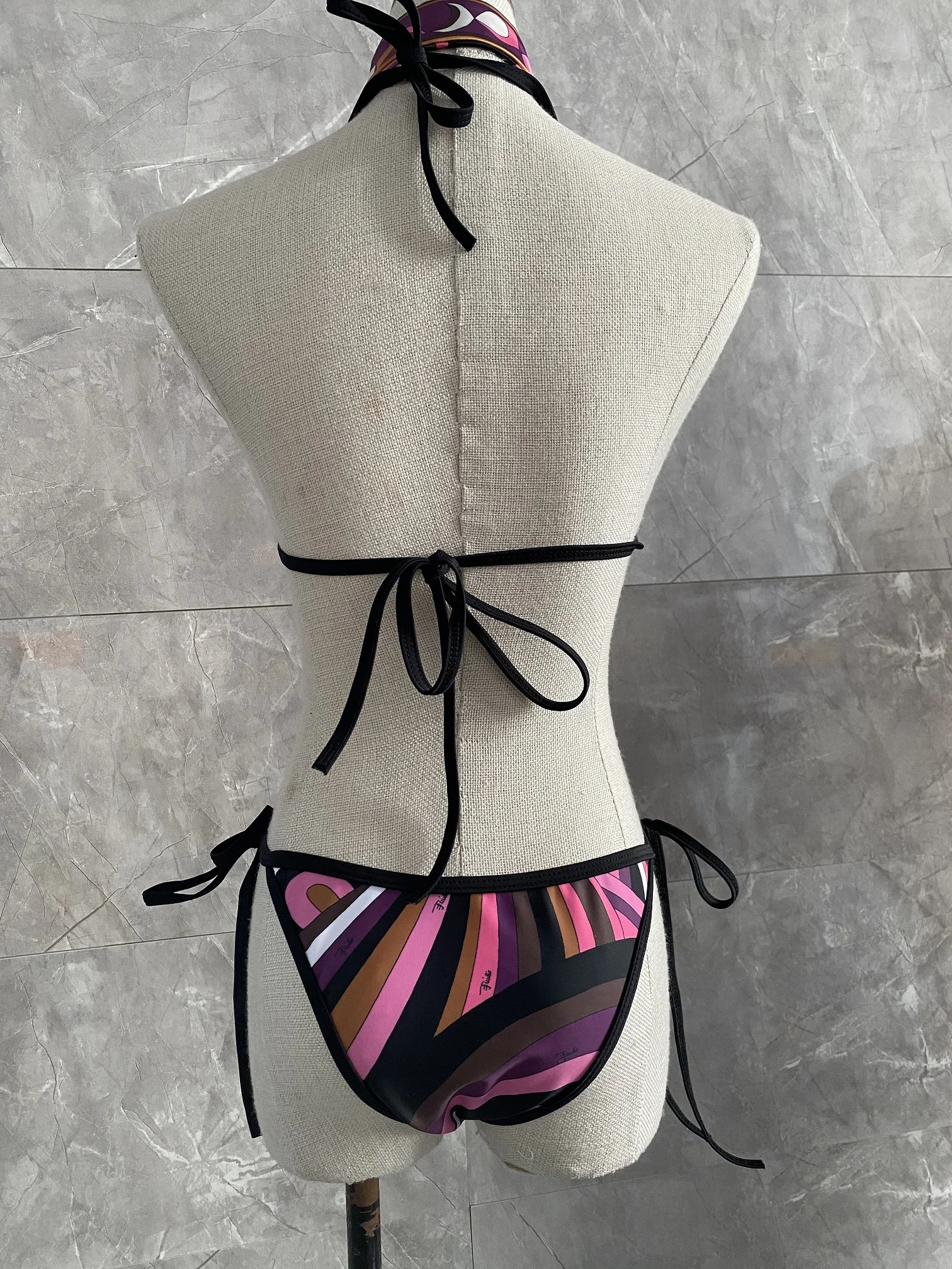 Bikini With Headband Scarf Swimwear Women Swimsuit Beachwear 250306