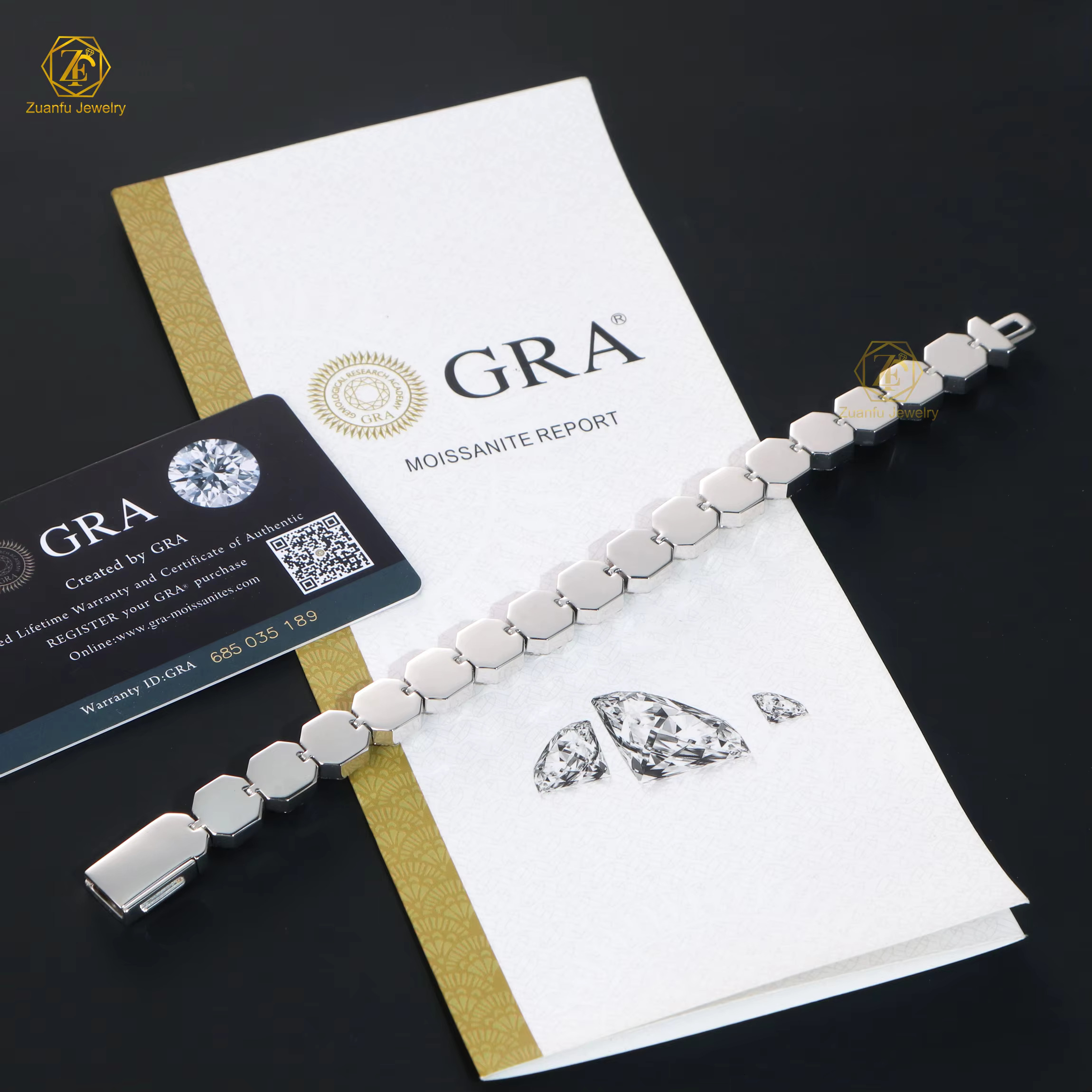 Custom Moissanite Chain 11mm Square Tennis Cluster Link Chain Sterling Silver 925 Moissanite Necklace Hiphop Tennis Bracelet