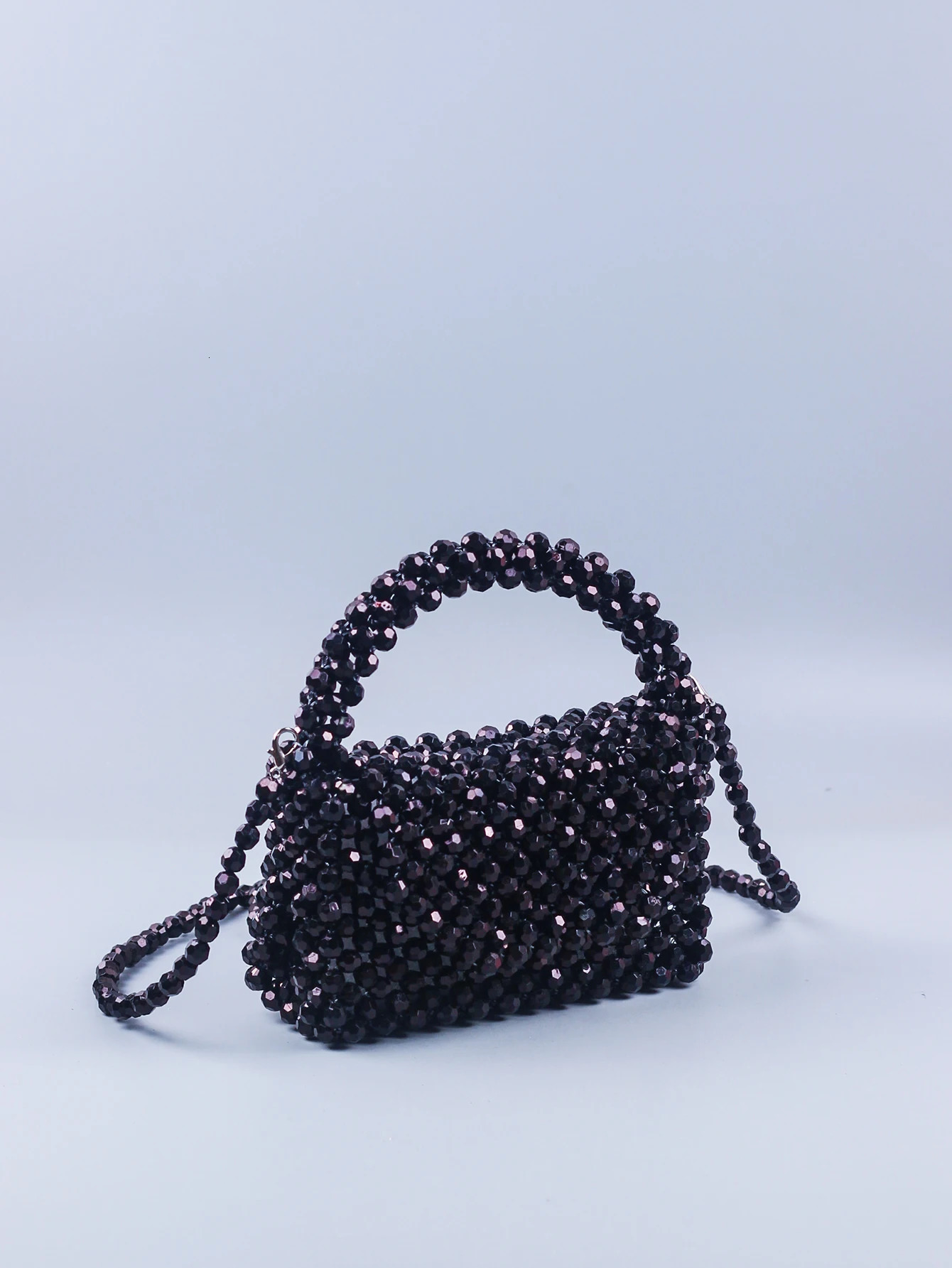 mobile phone cross-body small bag hollow bead bag hand-held single shoulder underarm bag 250306