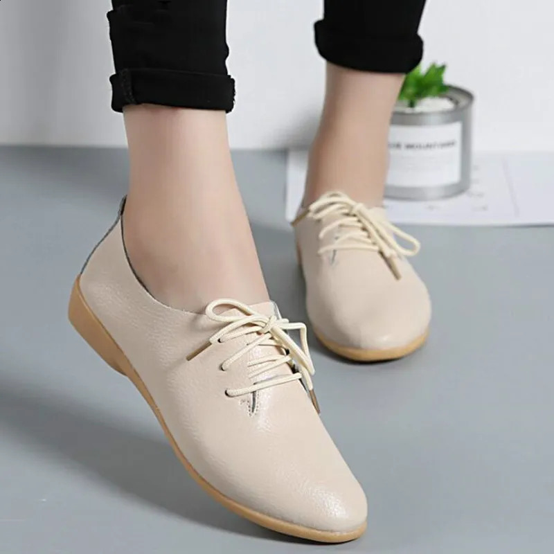 Genuine Leather Summer Loafers Women Casual Shoes Moccasins Soft Pointed Toe Ladies Footwear Women Flats Shoes Female yui8 250410