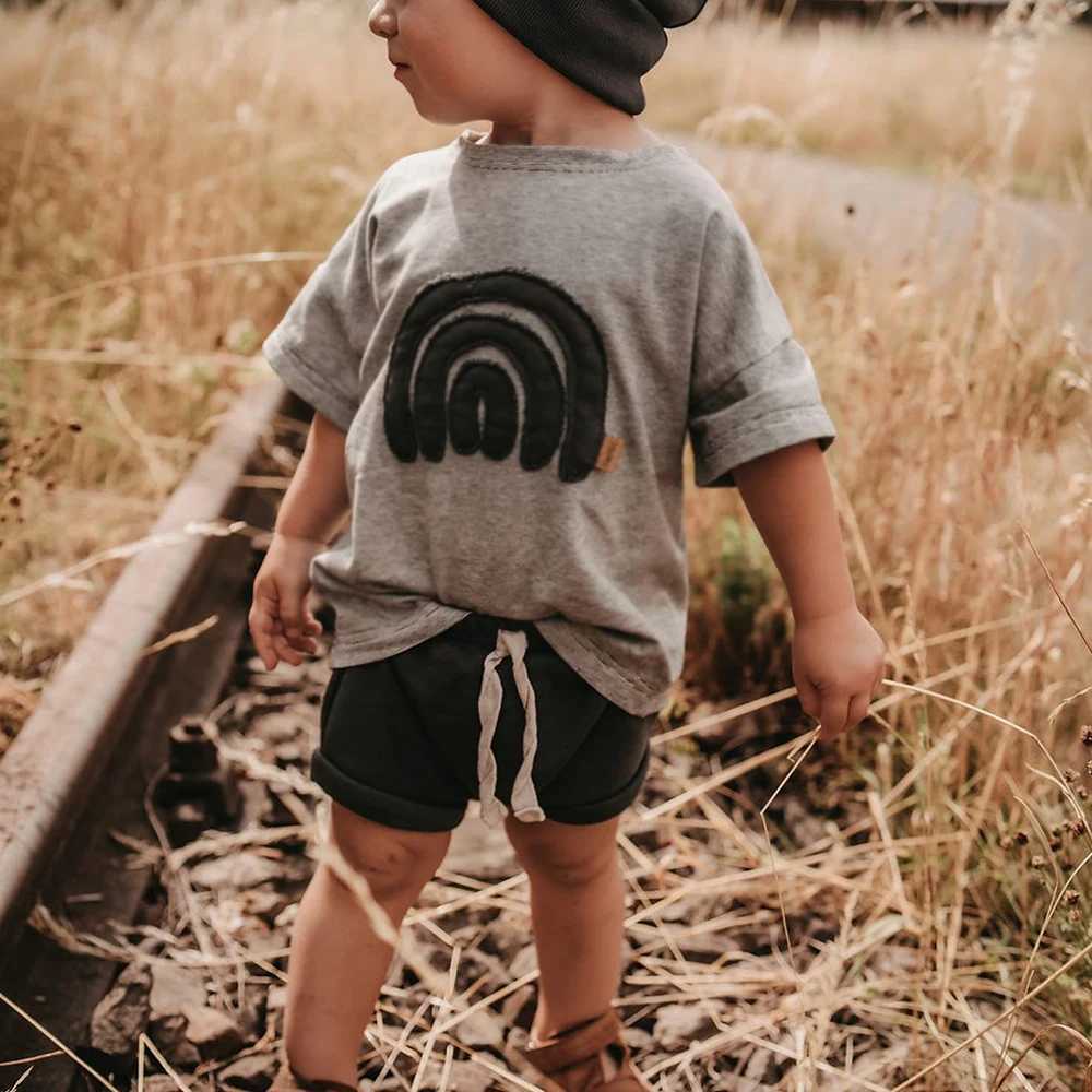 Toddler Kid Baby Boys Girls Clothes Summer Cotton T Shirt Short Sleeve Infant Top Cartoon Ice Cream Print Tee Childrens TshirtT250306