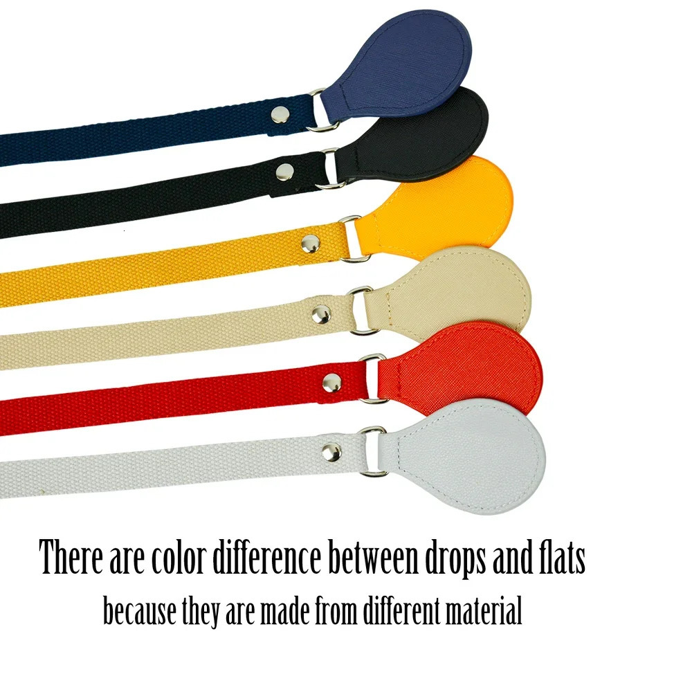 Arrival Long Thicken Polyester Cotton Flat Handles With Faux Leather PU Drop End with Silver Rivet for OBag for EVA O Bag 250228