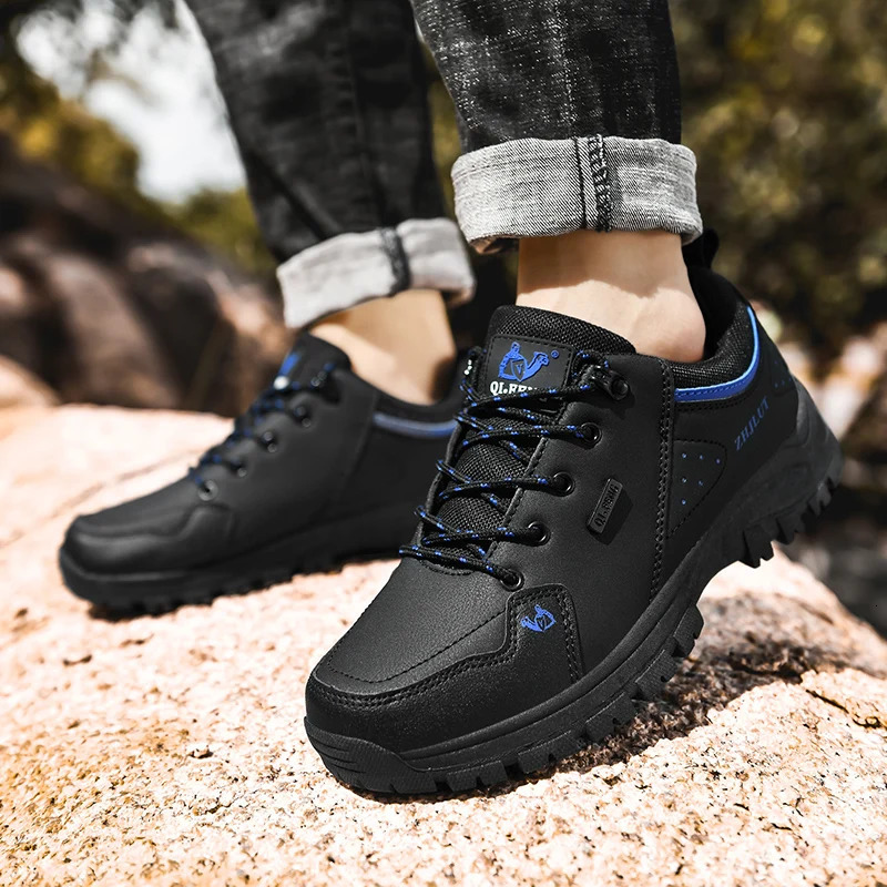 Fashion Black Shoes Men Women Outdoor Sports Shoes Wear Resisting Hiking Boots Casual Sneakers for Man Trekking Footwear 250228