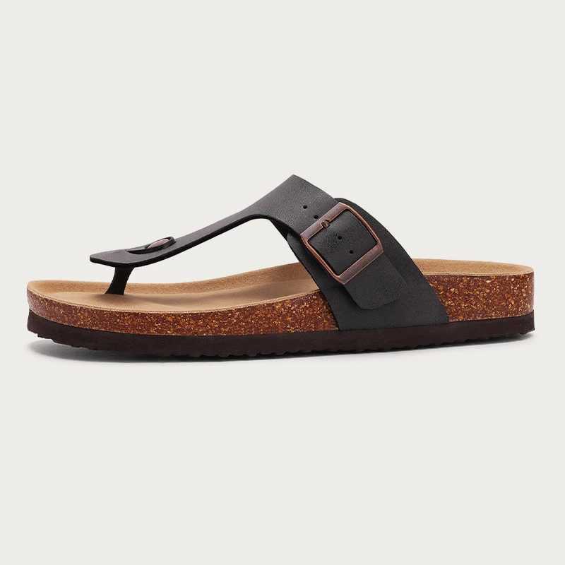 Kidmi Men Clogs Summer Mens Sandal Cork Clog Slippers New Unisex Mules Outdoor Platform Antiskid House Sandals With BuckleC250306