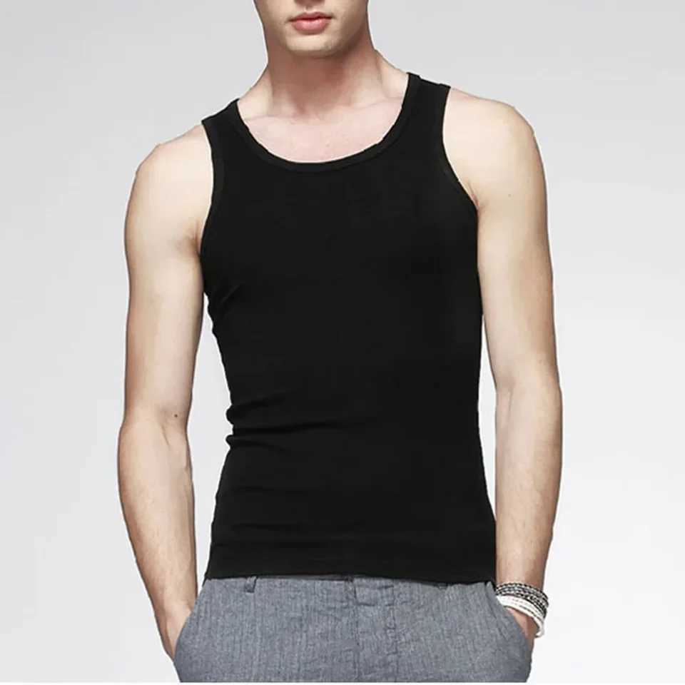 Mens Vests Tank Top Gym Muscle Summer Training Plain Sleeveless T ShirtT250318