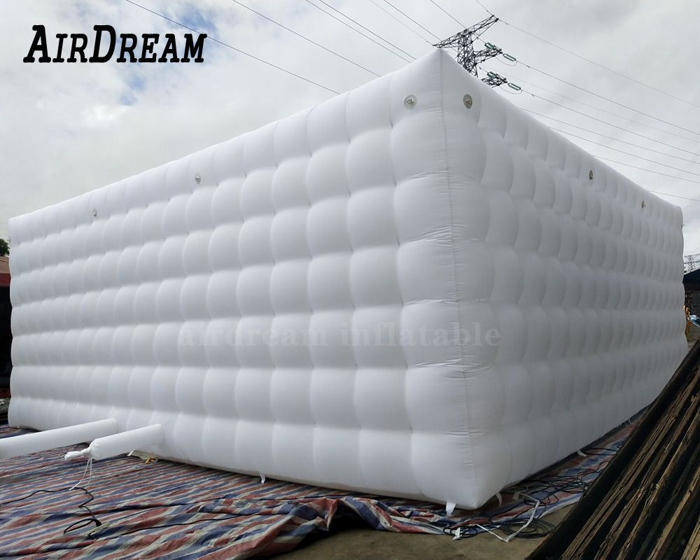 Free air ship to door,10mLx10mWx4.2mH (33x33x14ft) outdoor activities colorful LED lighting inflatable tent,white inflatable disco nightclub tent for 