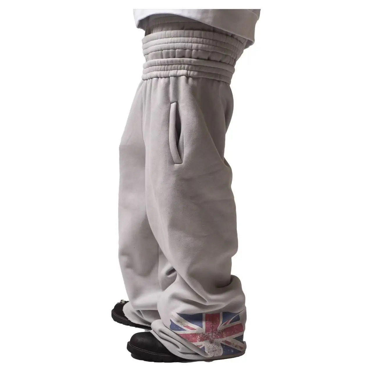 style casual pants youth trendy printed flag sweatpants ins comfortable high waist long 250306