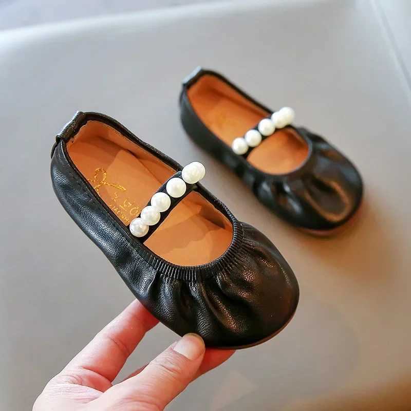 Spring Children Soft PU Shoes Girls Diamond Mary Jane Princess Flats Baby Toddler Student Casual Shoes 21-36T250306