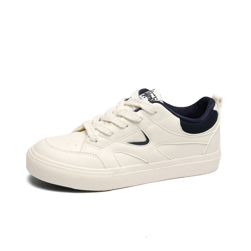 VASIBAEN men's shoes trend 2023 summer new breathable leather canvas shoes mesh versatile casual board shoes