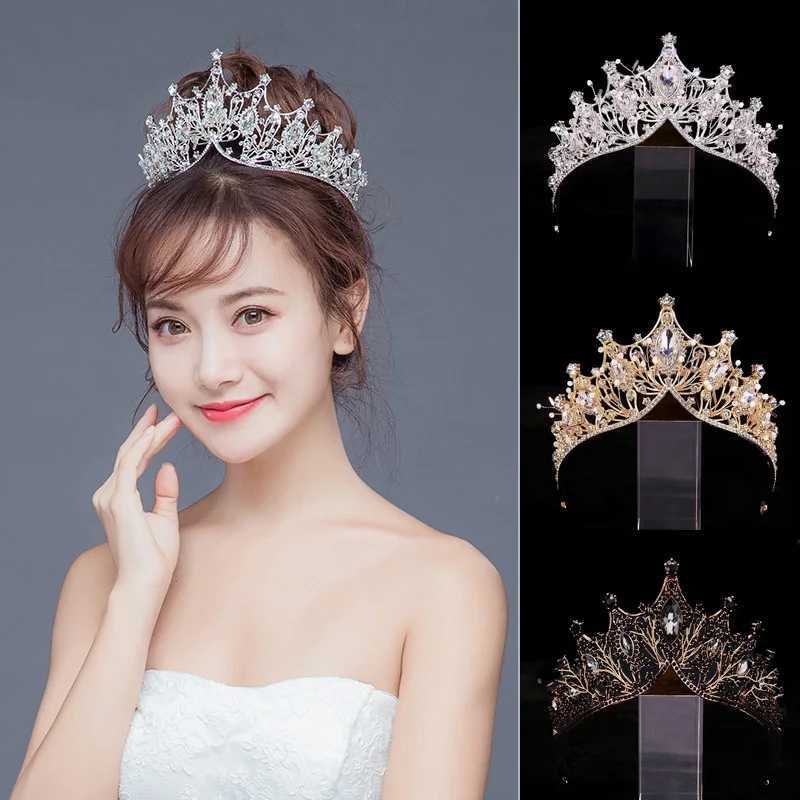 Baroque Rhinestones Tiaras Wedding Crown Hair Jewelry Bridal piece Bride Party Crowns Wedding Hair Accessories X250306