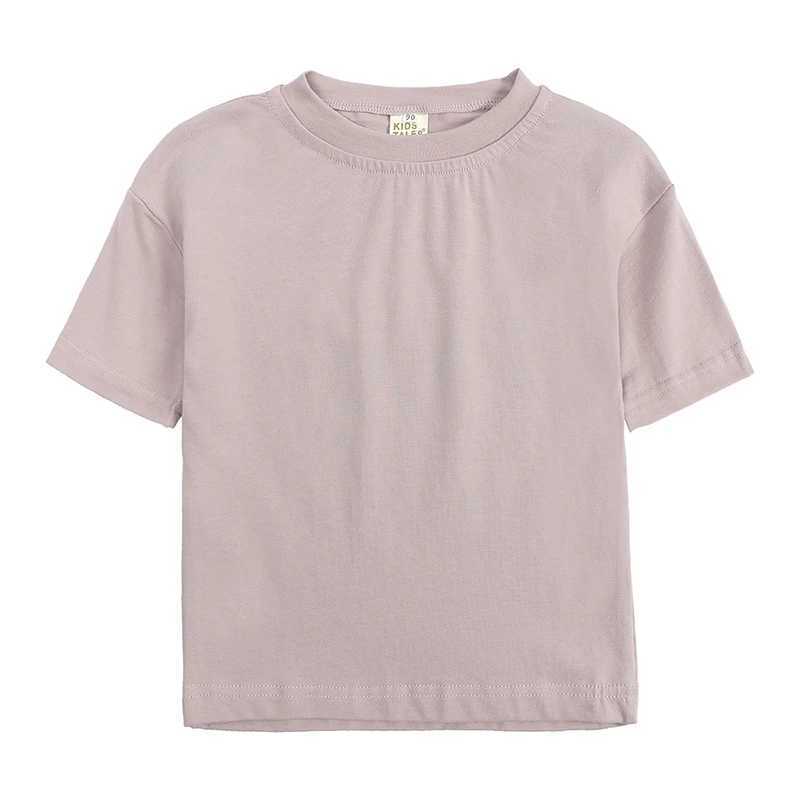 Toddler Boys Girls Summer Sport T-shirt Kids Solid Color Tops Cotton Casual Crewneck Short Sleeve T-Shirt Children Outfits Tee T250603
