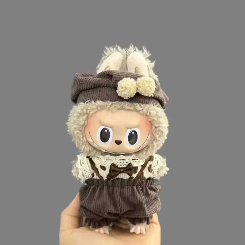 labubu outfit clothing For 17cm Retro Style Hat Set Artistic Small Painters Clothing OutfitT250307