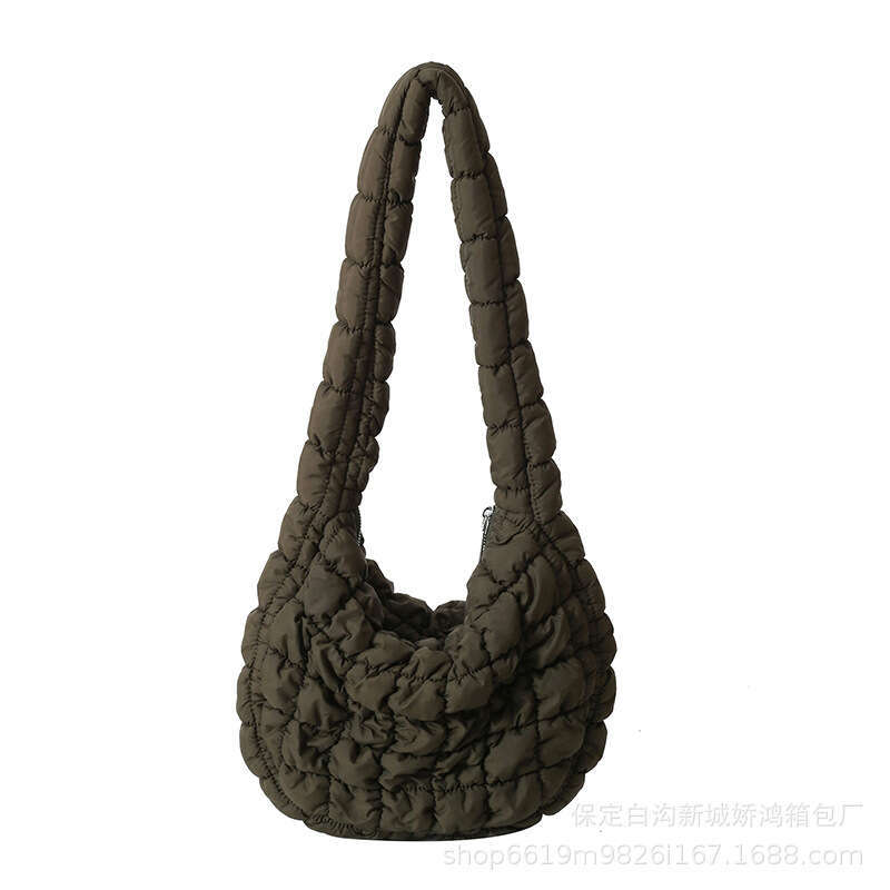New Korean Fold Cloud Versatile Fashion One Shoulder Handheld Dumpling Large Capacity Down Cotton Underarm Women's Bag