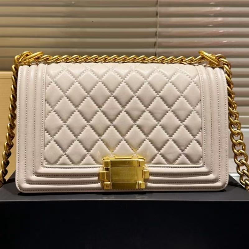 Evening Bags 2025ss New Womens Designer Cross Body Boy Quilted Bags Caviar Leather Calfskin Shoulder Purse Black Red Grey Pink White Blue womens Handbags