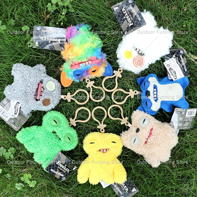 Fuggler Plush Keyrings Ugly Monster 12cm Grin Sasquoosh Squidge Oogah Boogah Sketchy Squirrel Toys Backpacke Rings 250305