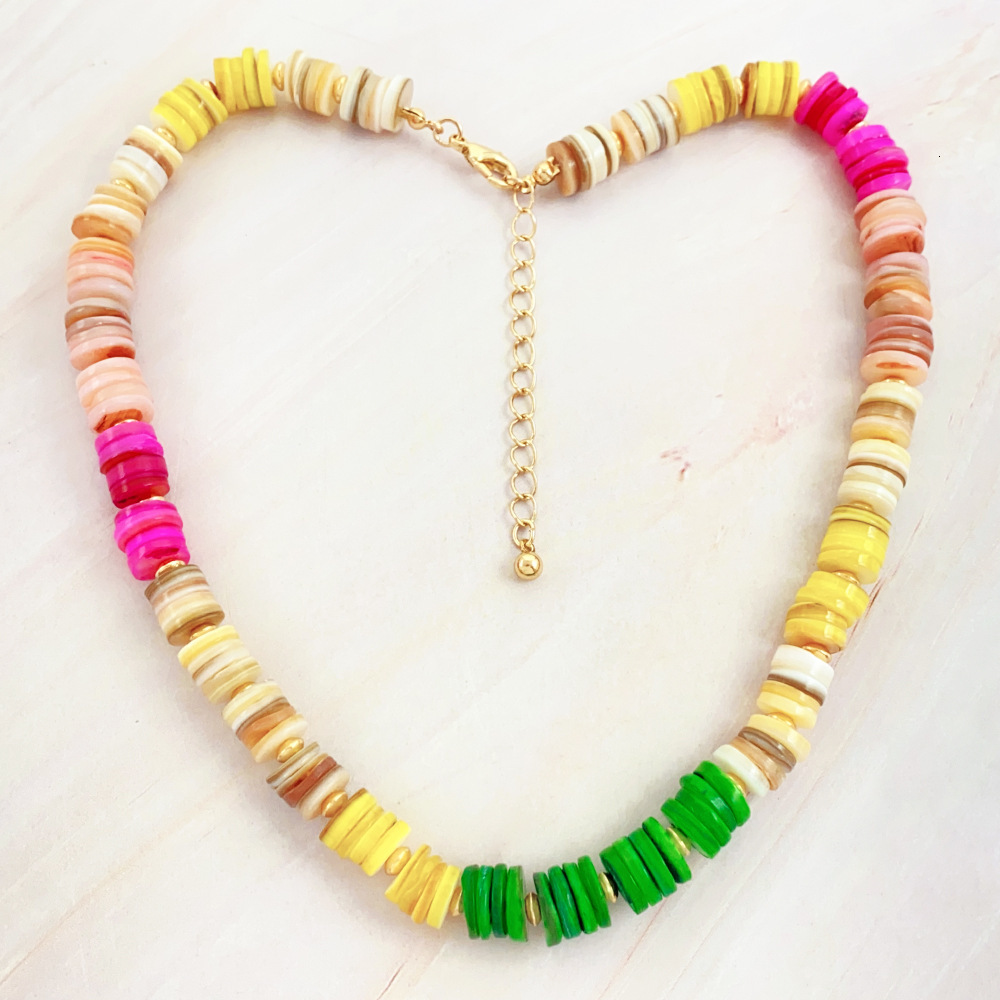 Original Design Color Shell Beaded Necklace For Women Ins Light Luxury Polynesian Luxury Collar