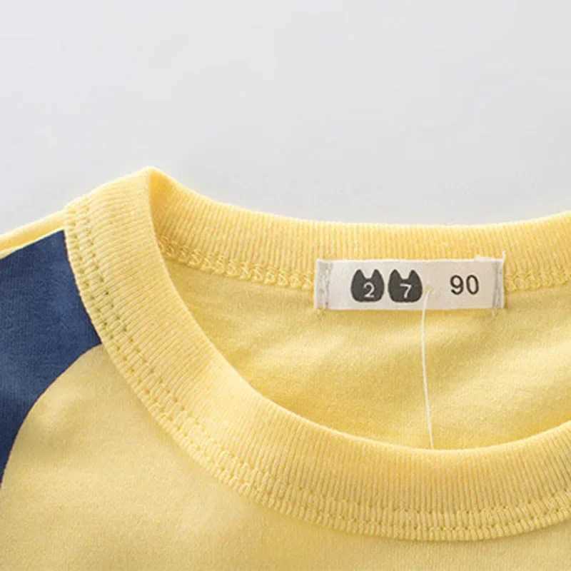 2025 Summer Cartoon Elephant T Shirt Boys Girls Animals Short Sleeve O-Neck T-Shirts Kids Clothes Toddler Cotton TopsT250306