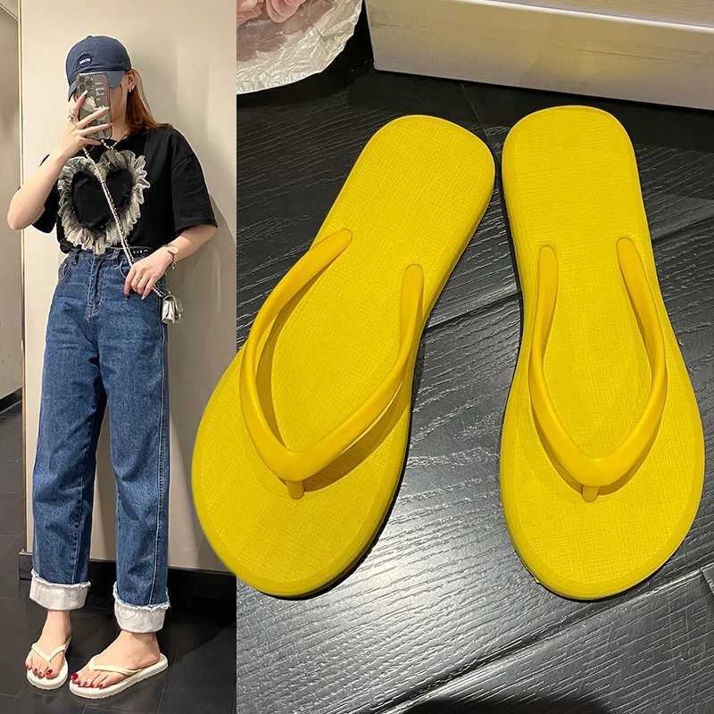Beach sandals summer flip cotton slippers cute candy color indoor flat shoes mens beach N-slip soft sole Y250306
