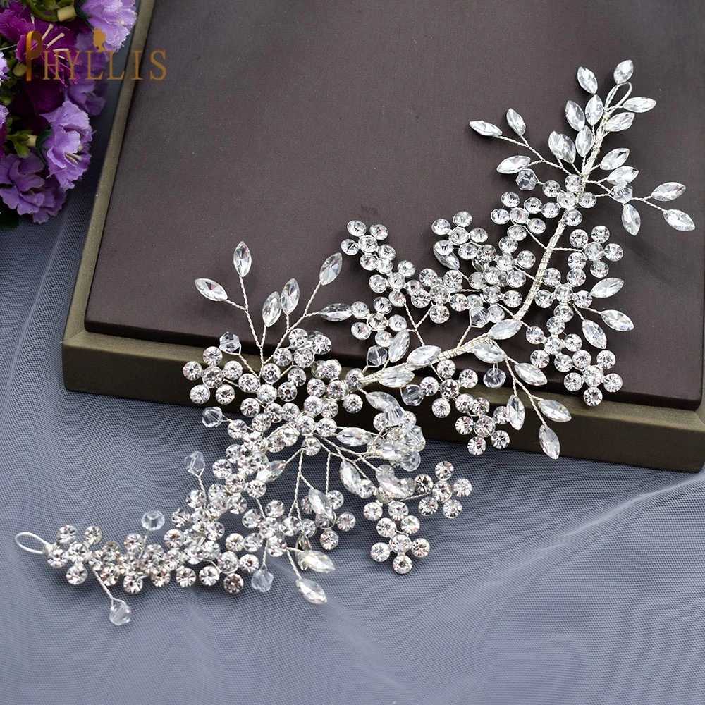 A426 Wedding Bridal Styling Barrette Letter band Rhinestone Crystal piece Wedding Accessories for Wen Pageant Crowns X250306