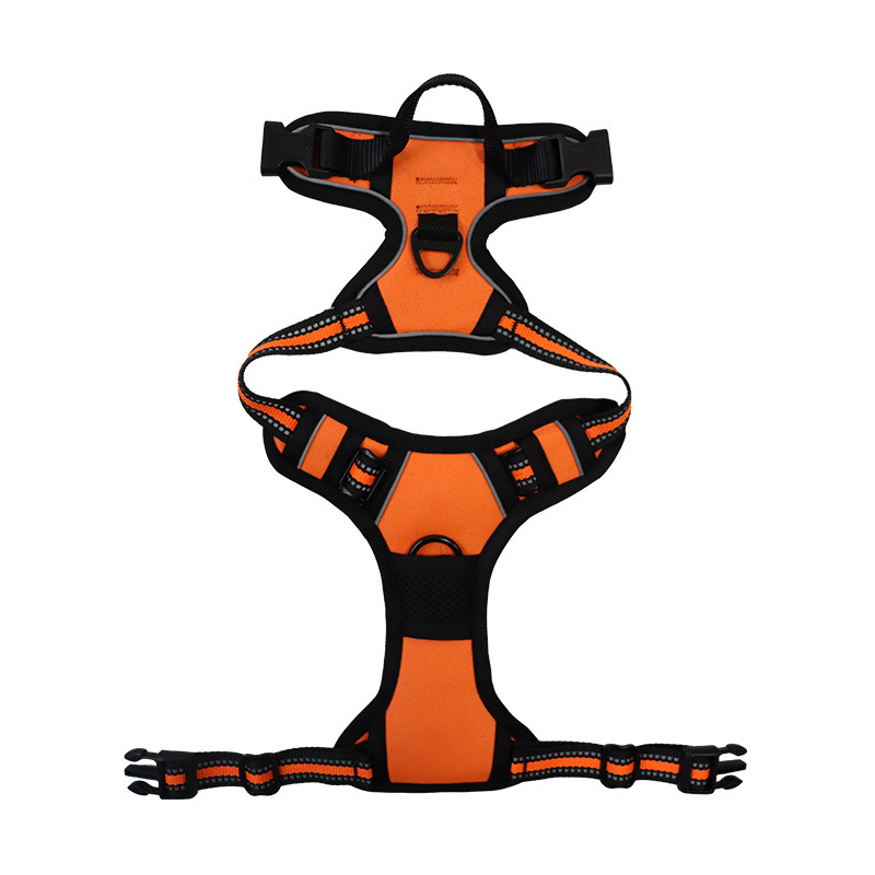 Dog Harness Medium Sized, No Pull Pet Harness with 3 Buckles, Adjustable Soft Padded Pooch Vest with Instant Control Handle, Reflective Pet Vest for M