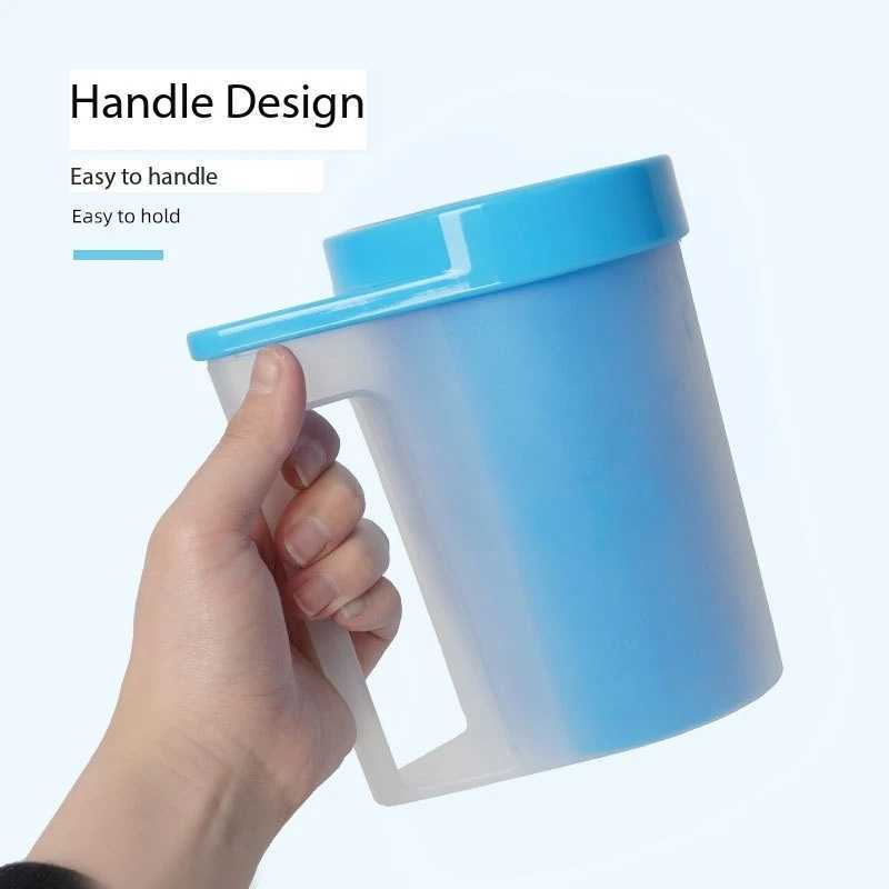 Soft Dog Paw Cleaning Cup Detachable Dog Paw Cleaner 360 Degree Rotating Brush with Handle Easy to Clean Pet Foot Cup for Pet M250306