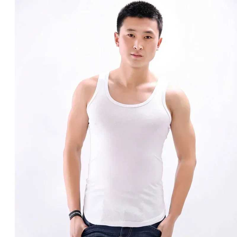 Left ROM Cotton Big Size Summer Men Clothing Tank Tops Black White Singlets Sleeveless Fitness Men Vest Bodybuilding TeesT250318