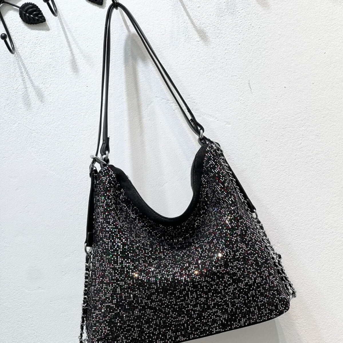 Large Capacity Trendy Diamond Studded Women, New Casual, Personalized, Stylish Tote, Fashionable Crossbody Shoulder Bag For Women