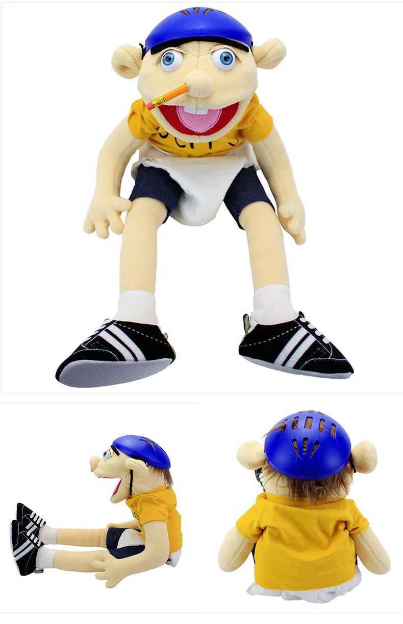 Free shipping Jeffy Hand Puppet Cartoon Plushie Toy Stuffed Doll Soft Figurine Sleeping Educational Playhouse Kids Children Baby Gift