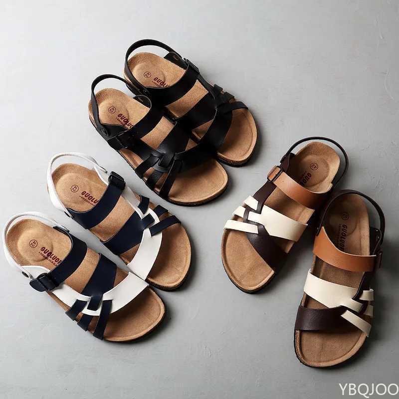 2022 New Summer Fashion Men Leather Sandals Outdoor Comfortable Breathable Sports Casual Non-Slip Beach Luxury SandalsC250306