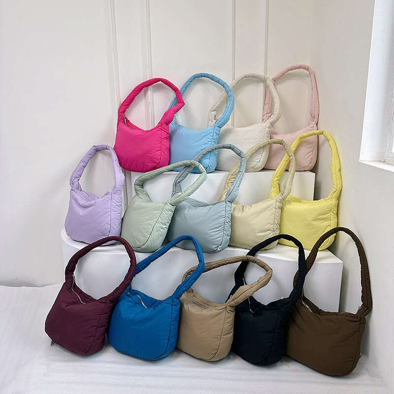 Solid Color Nylon Women's New Korean Version Simple Large Capacity Shoulder Versatile Casual Crossbody Bag
