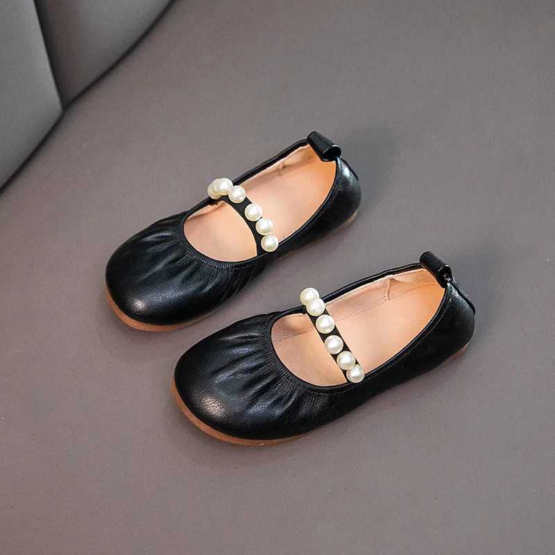 Toddler Girls Flat Casual Shoes Light Breathable Princess Soft Sole Loafers Fashion Comfortable Kids Leather Mary Janes ShoesT250306