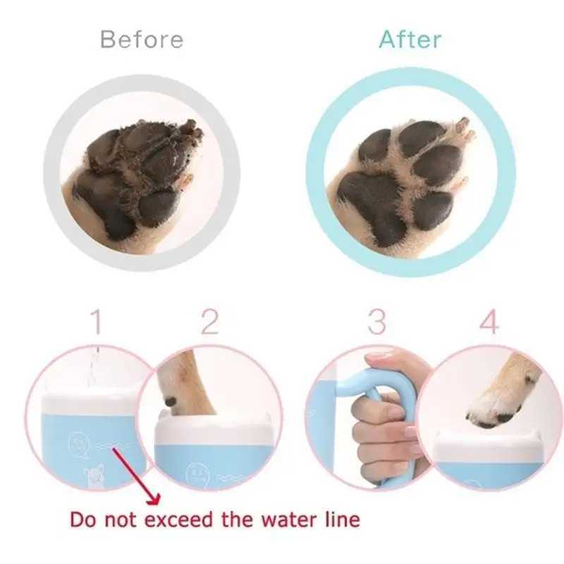 Dog Claw Cleaning Cup Soft Silicone Comb Outdoor Portable Pet Foot Washing Machine Dog Claw Cleaning Brush Quick Foot Washing Bucket M250306