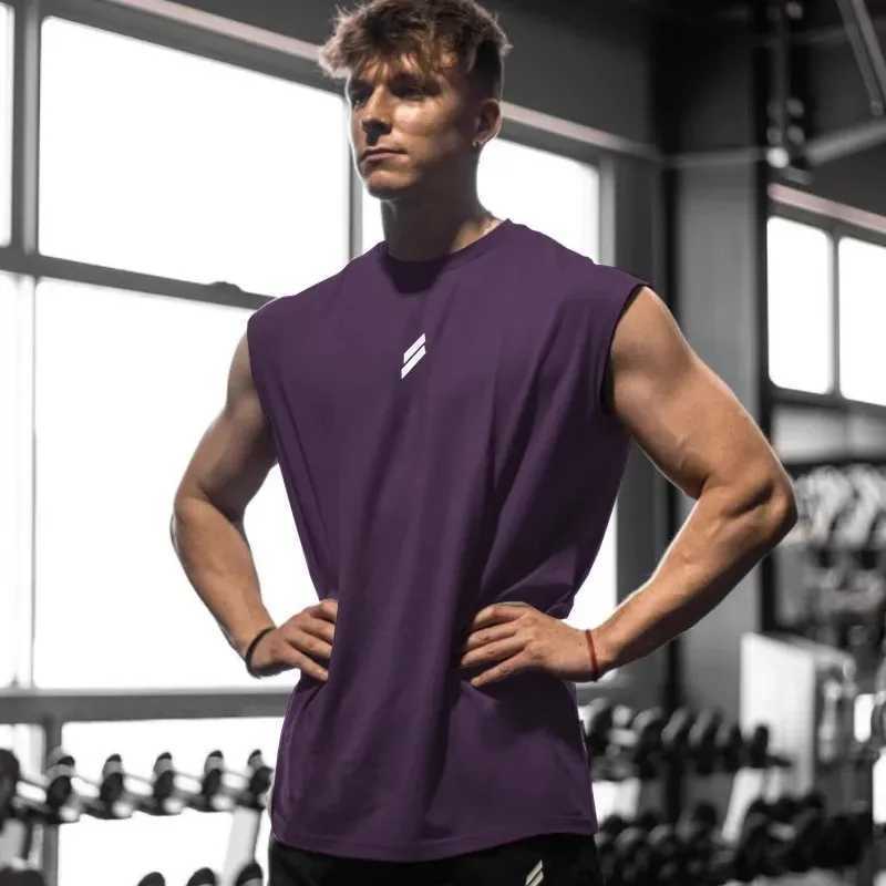 Summer Mens Fitness Vest Mens Fitness Sleeveless T-shirt Sportswear Basketball Sports Fitness Outdoor Street Casual TopsT250318