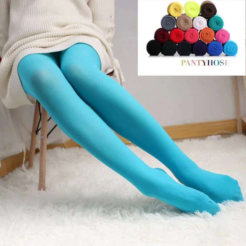 Spring Autumn 25 Candy Color Sexy Tights For Women Plus Size High Elasticity Pantyhose NO Transparent Beautiful Legs Stockings KLMY