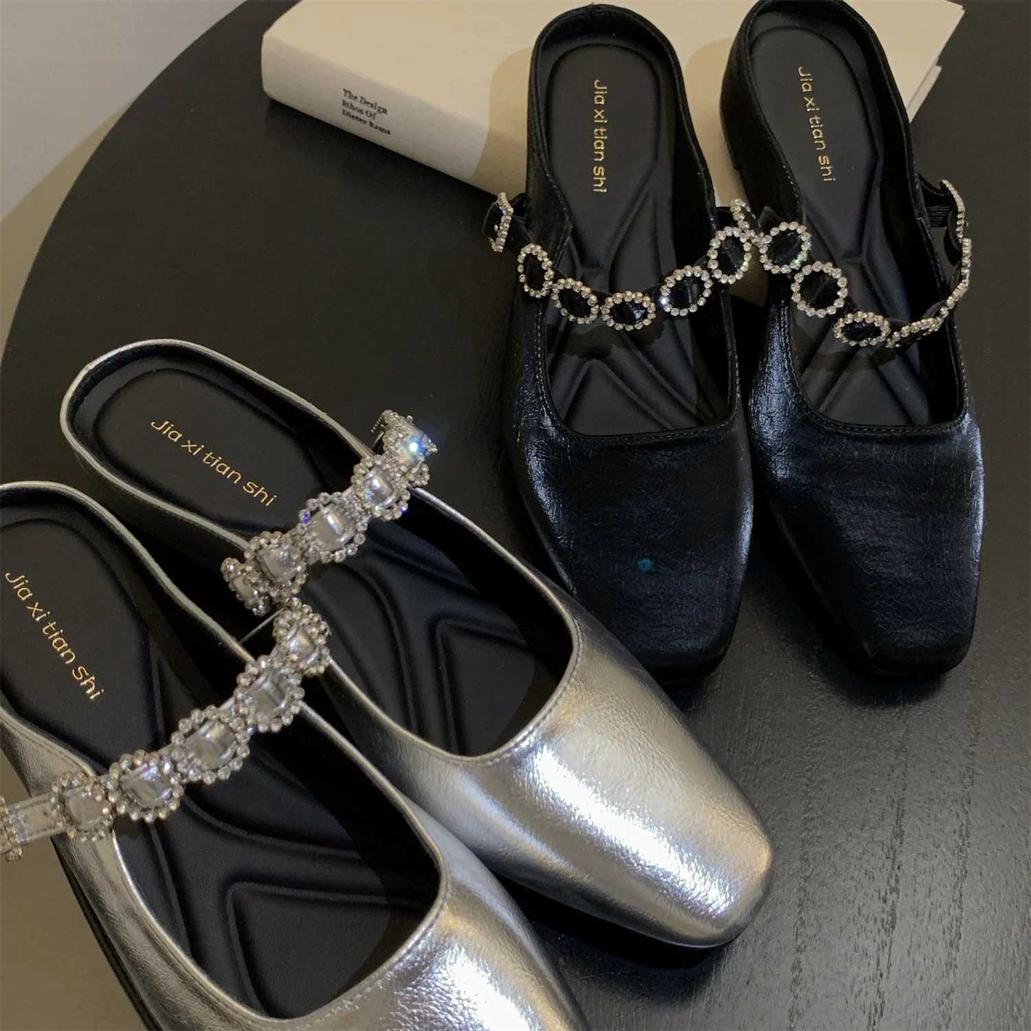 Rhine Slippers 2025 New Outside Job Sandals Slides Mes Low Heel White Shoes for Wen with Cfortable Luxury Style Y250306