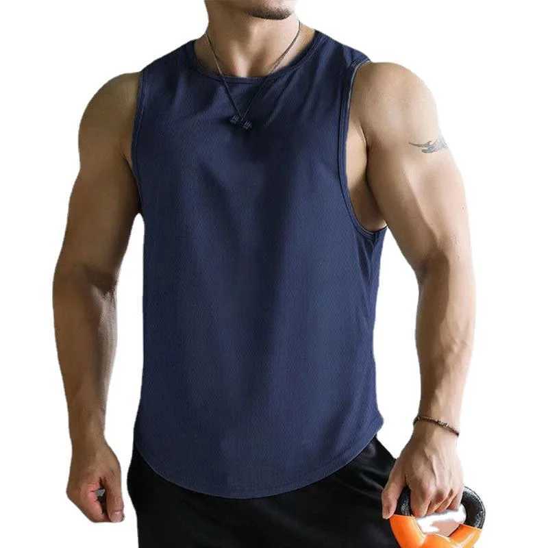 13 Color Men Vests Summer Male O-Neck Sleeveless Solid Breathable Loose Tank Tops QDH-BX1T250318