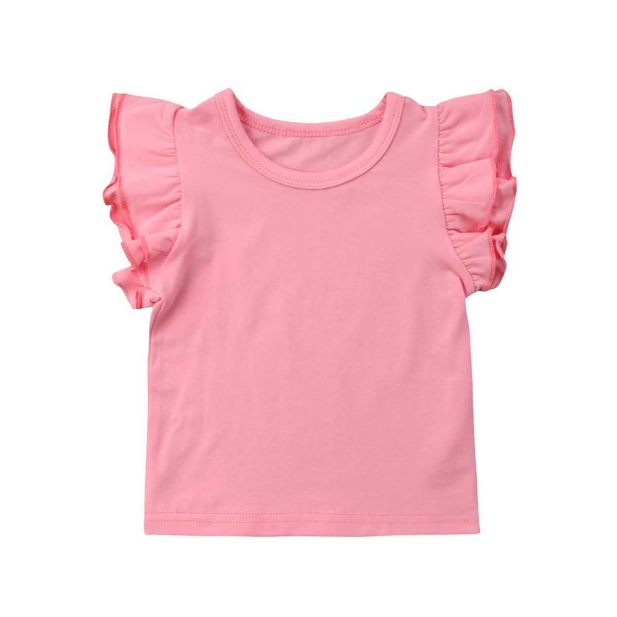 Citgeett Newborn Toddler Baby Girls Boy Fly Sleeves Solid Tops Bodysuit Casual Summer Ruffle Outfits 0-4YT250306