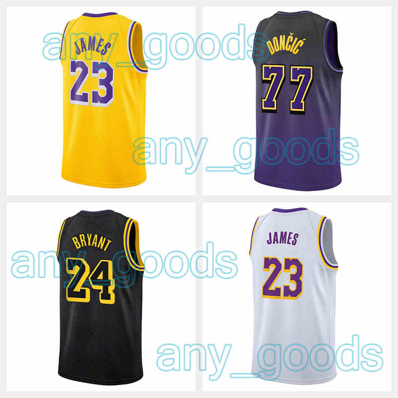 LeBrons James Jersey Athletic 77 Lukas Doncic Basketball 23 6 24 Los Angeles 2025 City Black Mamba Bryant Lakeres Embroidered Lake Show Jerseys