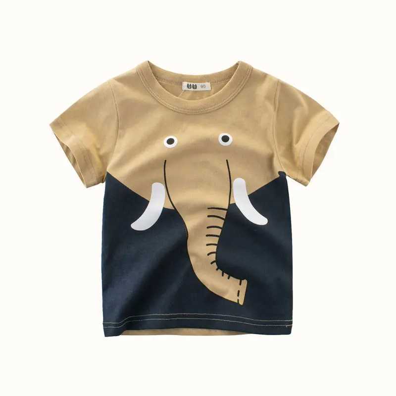 New Summer Children 3D Cartoon T-shirt for Boy Animal Printing Dinosaur Shark Boys T Shirt Girls Tops Tees Cartoon Kids ClothesT250306