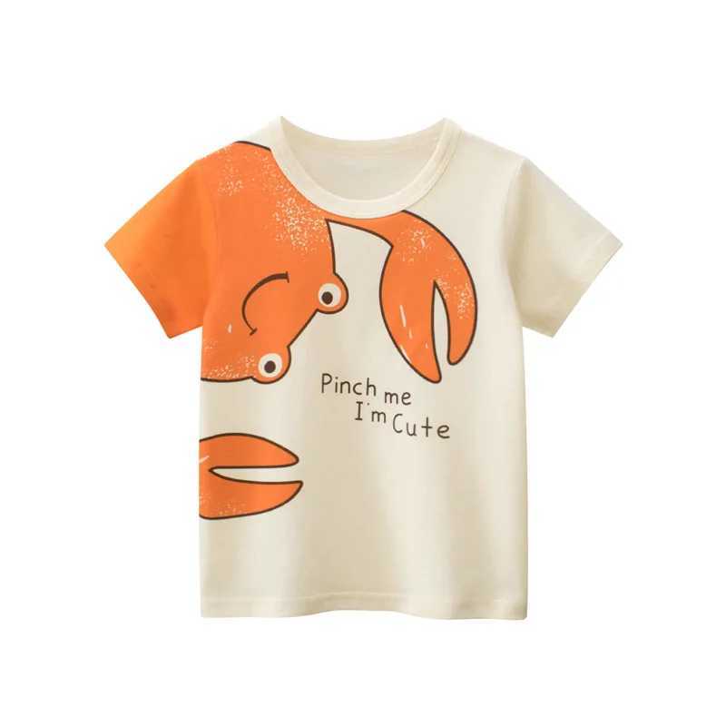 2-9 Years Children Short Sleeve T-shirts Korean Version Kids Clothing Boy Baby Cotton Tees Summer Cartoon TopsT250306