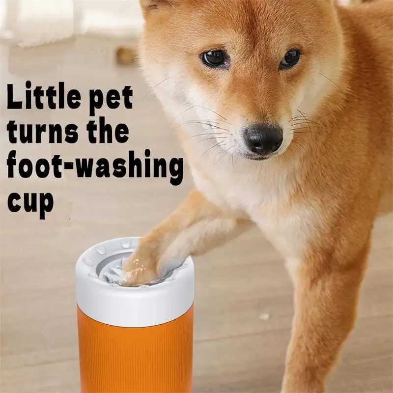 Pet Foot Washing Cup Dog Out Cleaning and Grooming Paw Washing Artifact Automatic Foot Washing and Foot Bath Cup Tool M250306