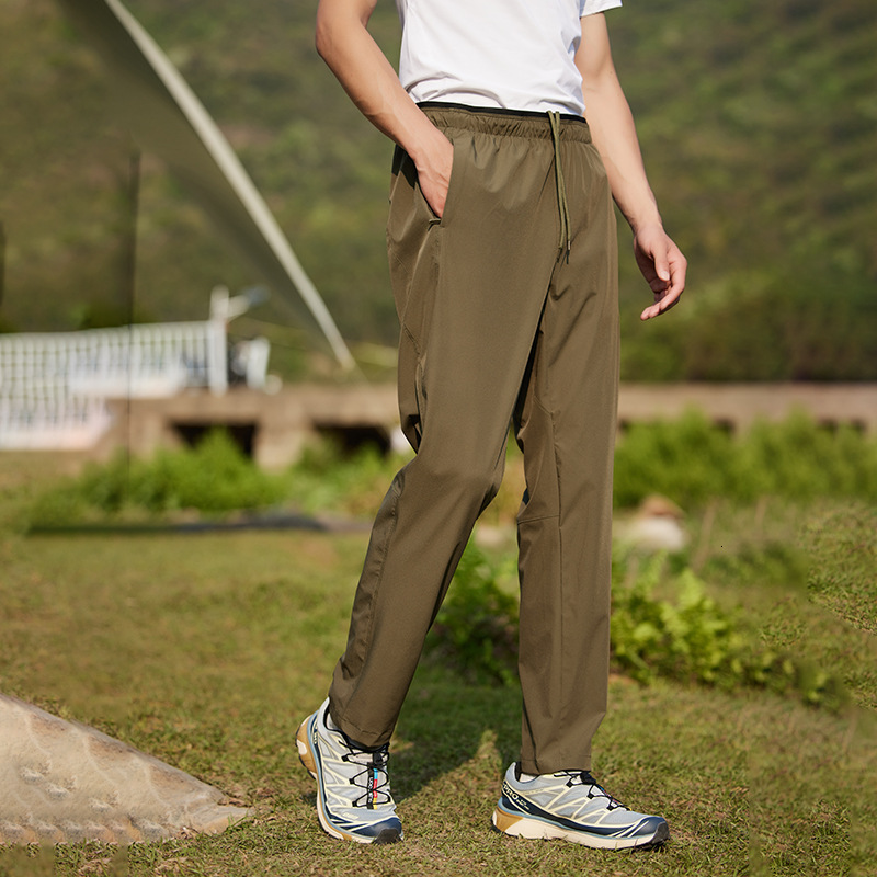 tracksuit Large size quick drying for men, and leisure, outdoor ice silk high elasticity breathable pants, women's straight leg loose sports pant