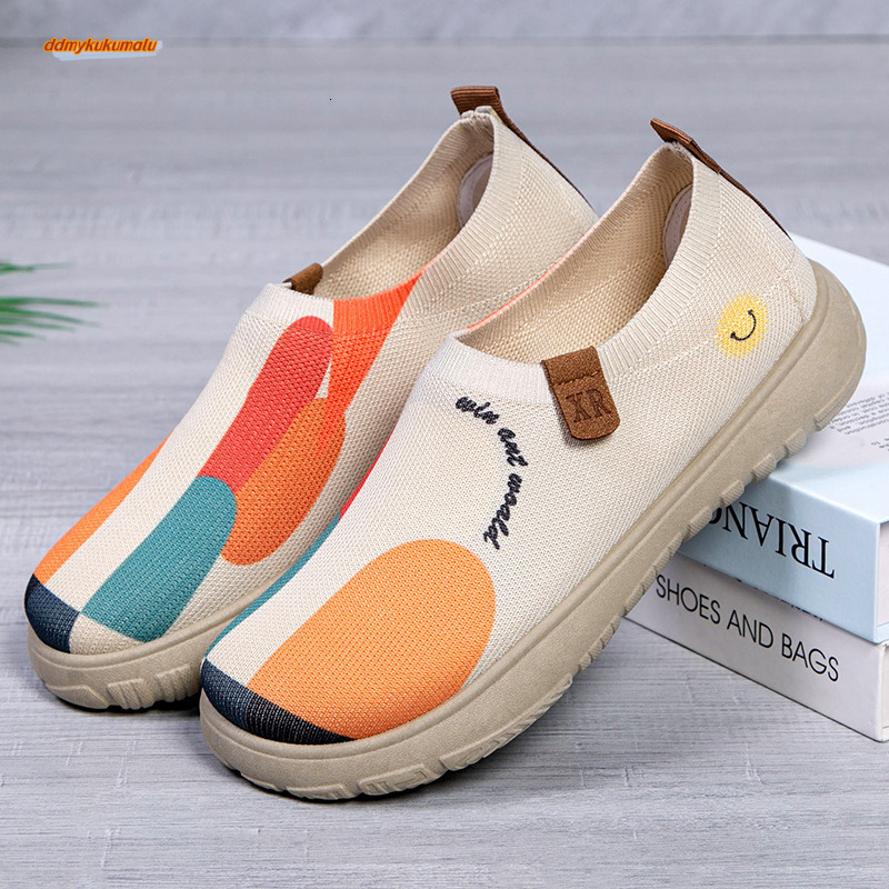 Spring and summer new old Beijing cloth TEMU thick soled fly woven painted women's shoes, one foot trendy fisherman shoes for women #ddmykukumalu