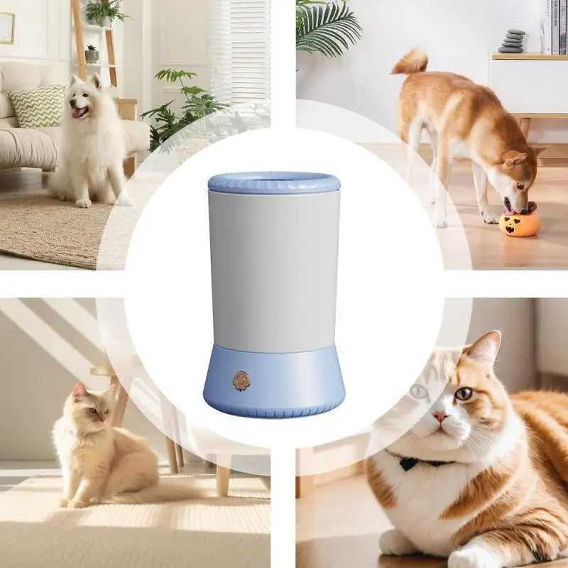 Automatic Pet Foot Washer USB Rechargeable Pet Foot Cleaning Cup Portable Quick Remove Dust Dirt Low Noise Dog Cat Paw Cleaner M250306