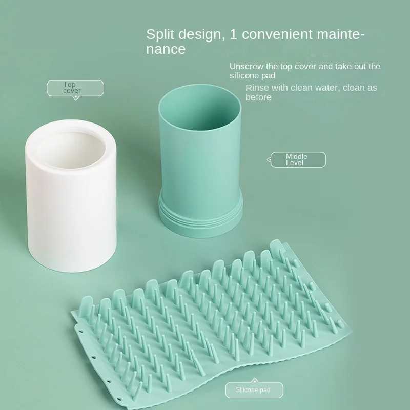 Pet Foot Washer Cup Silicone Soft Foot Cup Cat Foot Cleaning Bucket Dog Paw Cleaner Cup Manual Quick Feet Wash Cleaner M250306