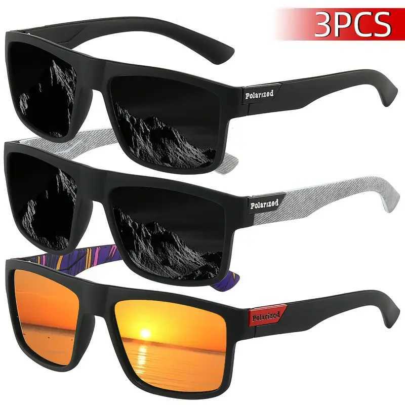 3PCS New Polarized Glasses Men Women Fishing Glasses Sun Goggles Camping Hiking Driving Eyewear Sport SunglassesXJ250306
