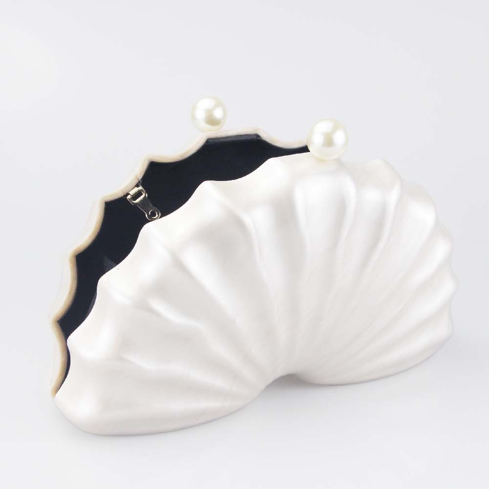 fashion Women's New Single Shoulder Diagonal Cross Shaped Shell Bag, Vintage lucite evening bag