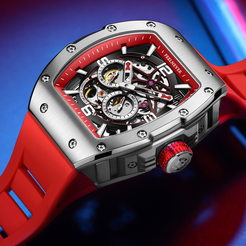 LIGE Classic Barrel Design Men's Watch Multi functional Waterproof Night Light Sports Watch Premium Men's Mechanical Watch