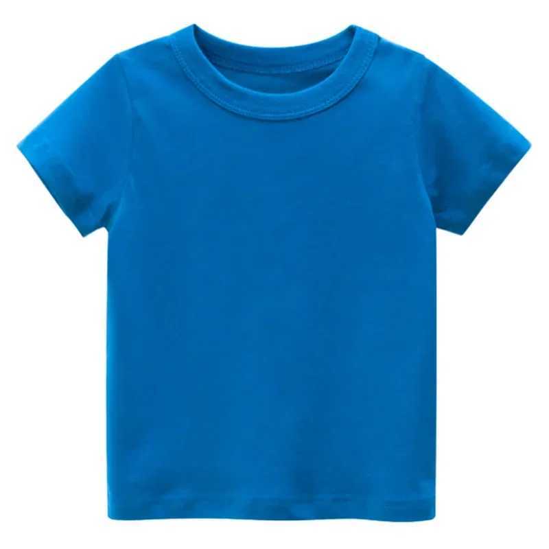 Kids Plain T Shirt Tops for Child Boys Girls Baby pure color Blank Clothes White Black Children Summer Tees 1-16 YearsT250306