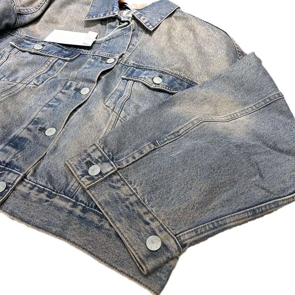 High Quality AC Women's Denim Coat Single Breasted Simple Casual Fashion Loose Classic Silhouette Denim Jacket 2025 New